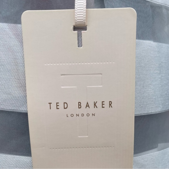 Ted Baker Rosaley Chelsea Grey Mesh Satin Organza Midi Skirt - Picture 5 of 9